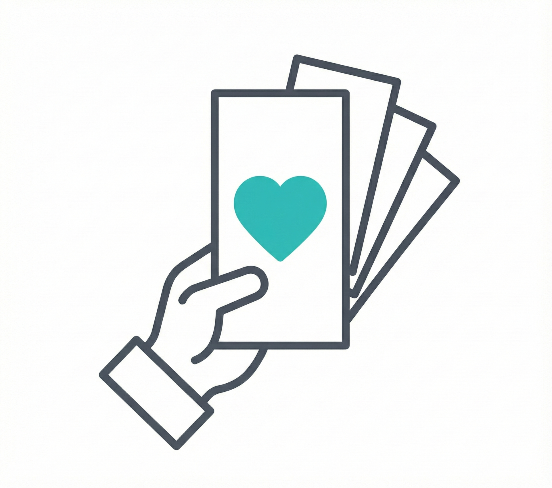 Hand holding sample cards