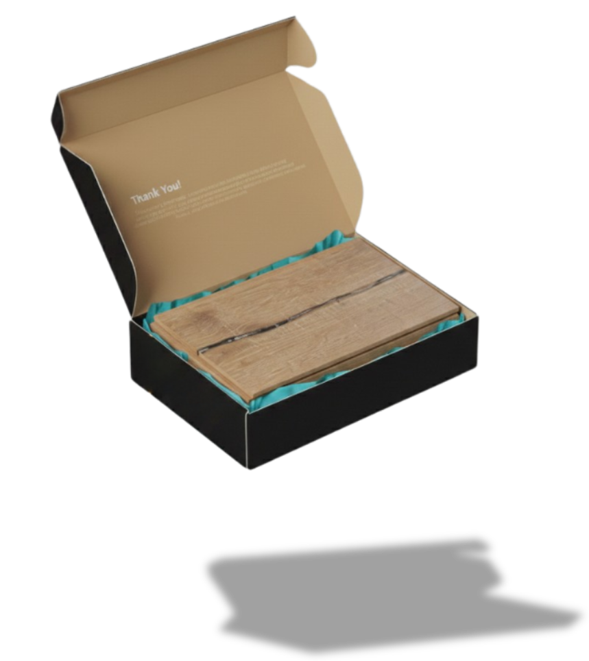 Sample box with flooring samples