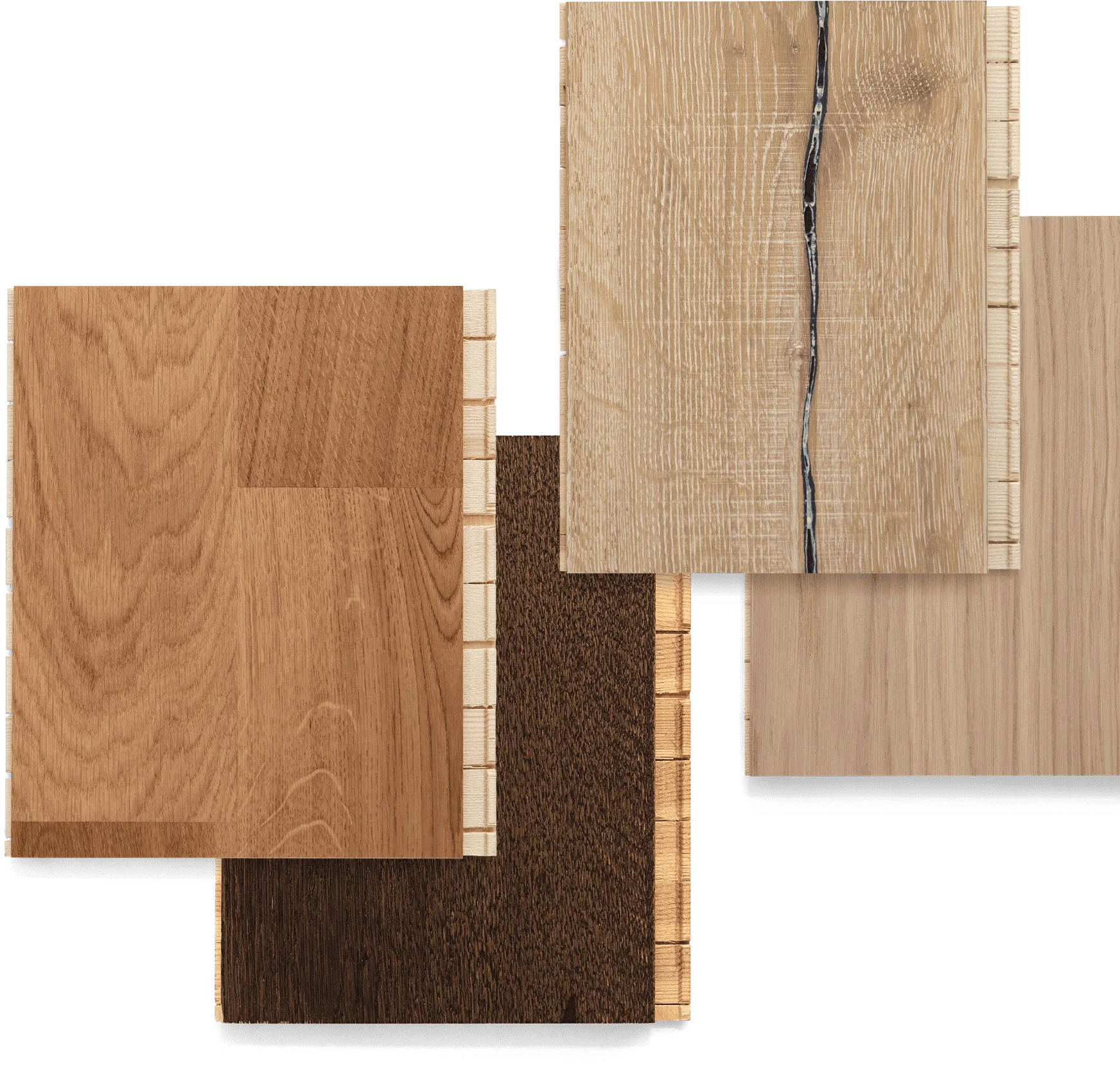 Stacked flooring samples